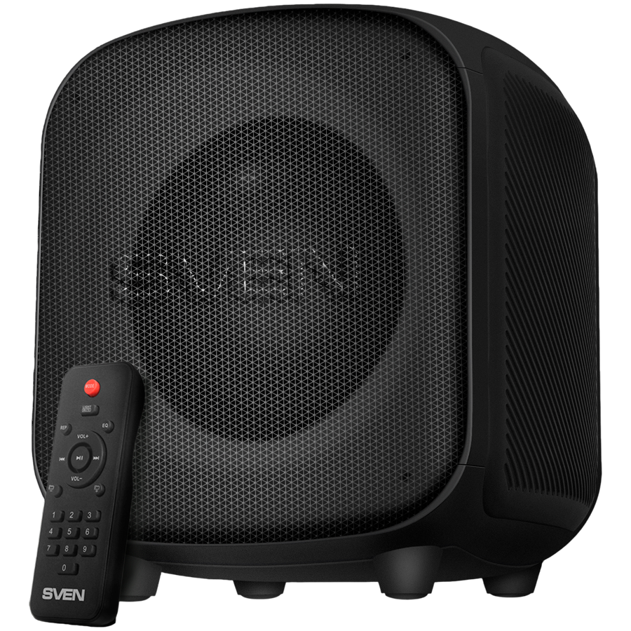Speaker SVEN PS-555, black, power output 65 W (RMS), TWS, Bluetooth, USB, microSD, RC, lithium battery