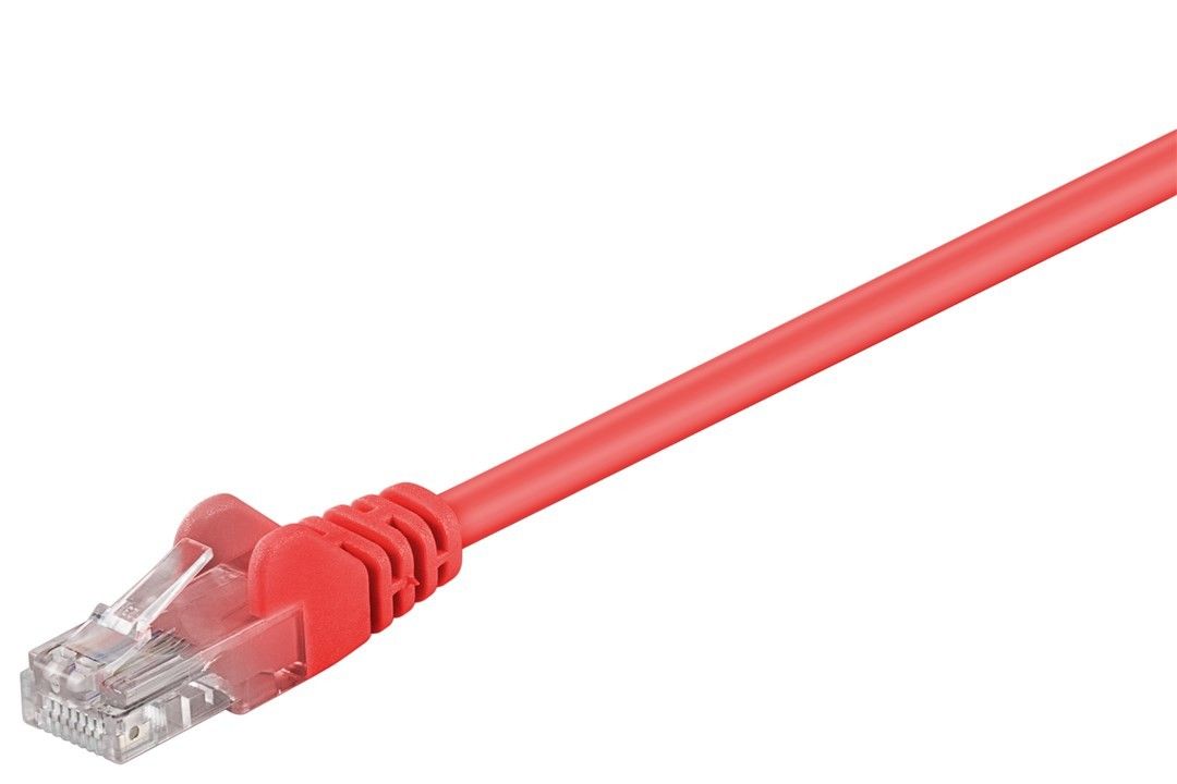 Goobay - CAT 5e patch cable, U/UTP, Red, 10 m - 68349