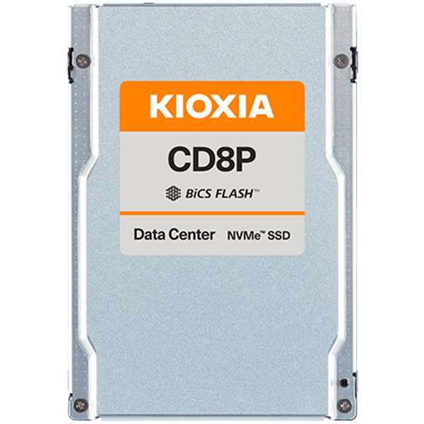 SSD Data Center Read Intensive KIOXIA CD8P-R 7.68TB PCIe Gen5 Single-port (128GT/s) NVMe 2.0, BiCS Flash TLC, 2.5" 15mm U.2, Read/Write: 12000/5500 MBps, IOPS 2000K/200K, DWPD 1