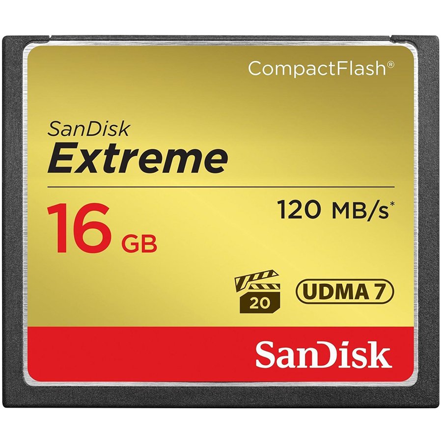 SANDISK Extreme CF 120MB/s, 85MB/s write, UDMA7, 64GB