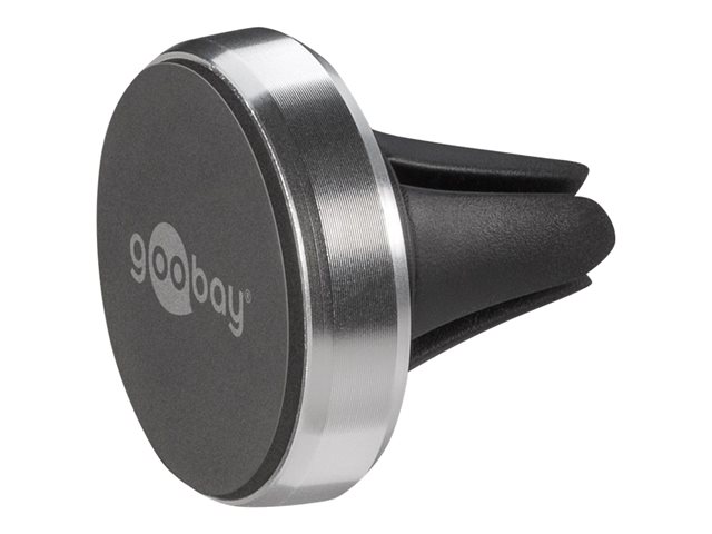 Goobay - Magnetic mount Metal Slim Design for smartphones (35mm) - 38685 - Black/Silver - Magnetic holder is suitable for almost every smartphone; Quick-Snap assembly technology for quick and easy use; Smart and almost invisible fastening option on the ca