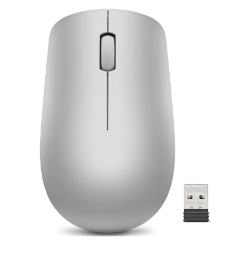 Lenovo - Wireless Mouse - 530 - Optical Mouse - 2.4 GHz Wireless via Nano USB - Platinum Grey - 1 year(s)