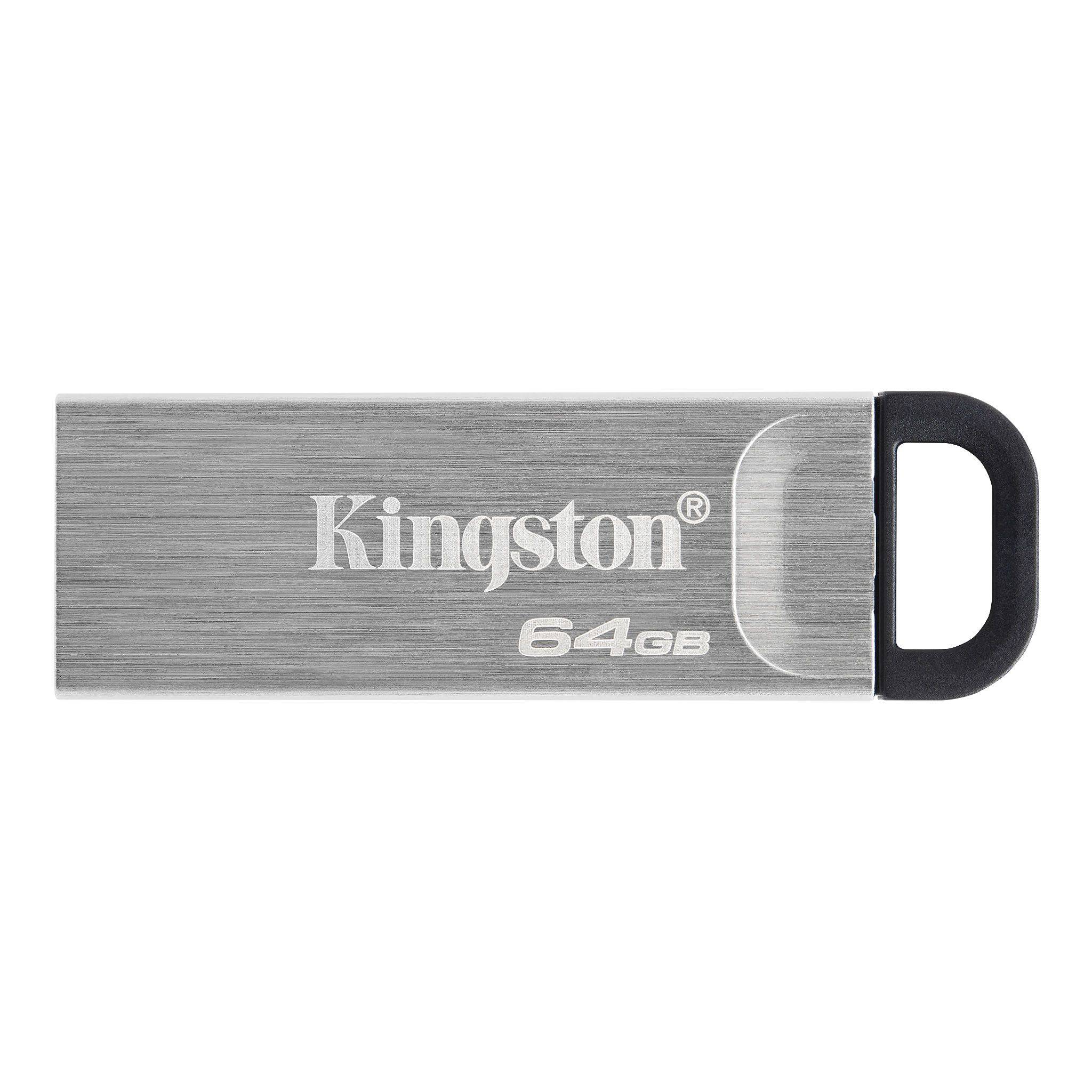 Kingston - USB Flash Drive - DataTraveler Kyson - 64 GB - USB 3.2 Gen 1 - Black/Grey