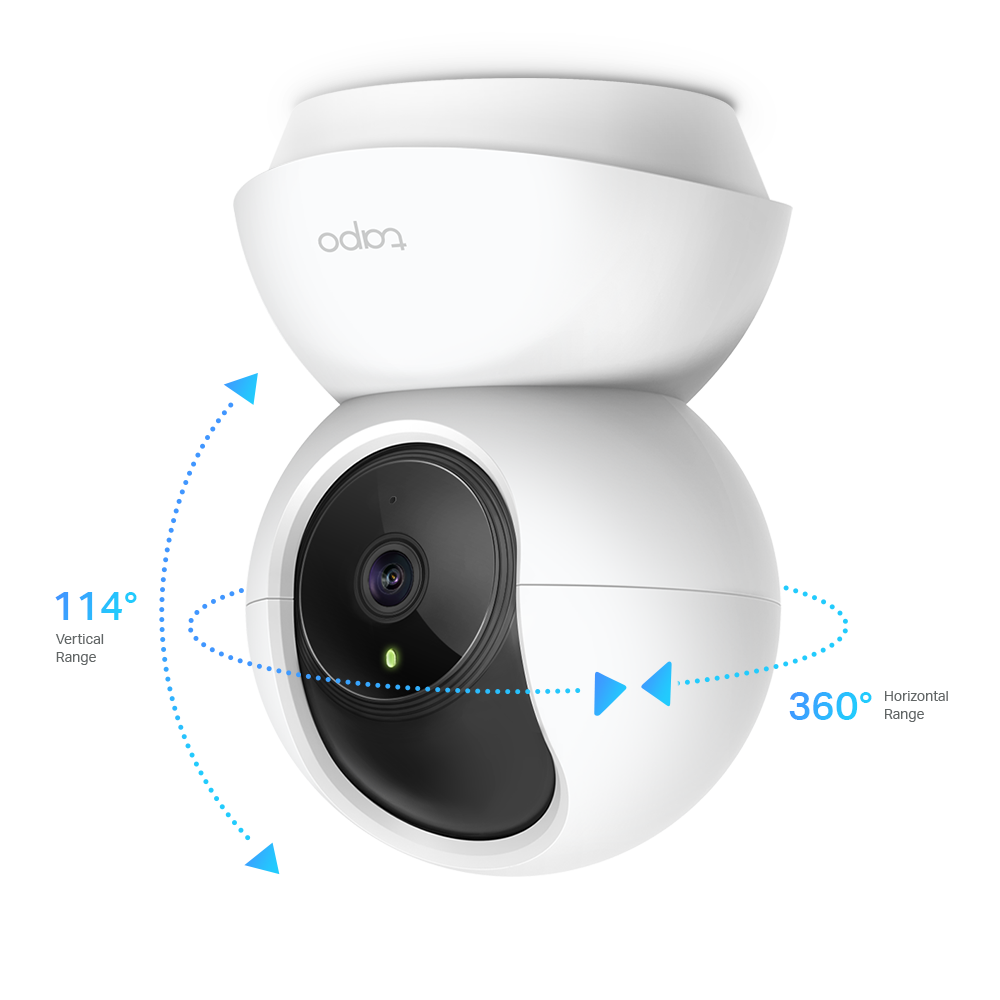 TP-LINK - Pan/Tilt Home Security Wi-Fi Camera - Tapo C200 - 4mm/F/2.4 - Privacy Mode, Sound and Light Alarm, Motion Detection and Notifications - H.264 - Micro SD, Max. 128 GB