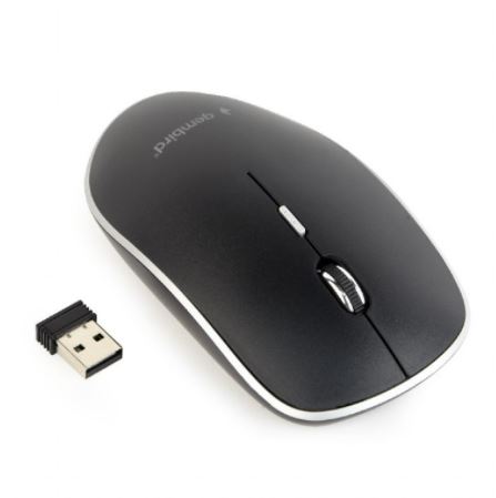 Gembird - Silent Wireless Optical Mouse - MUSW-4BS-01 - Optical mouse - USB - Black