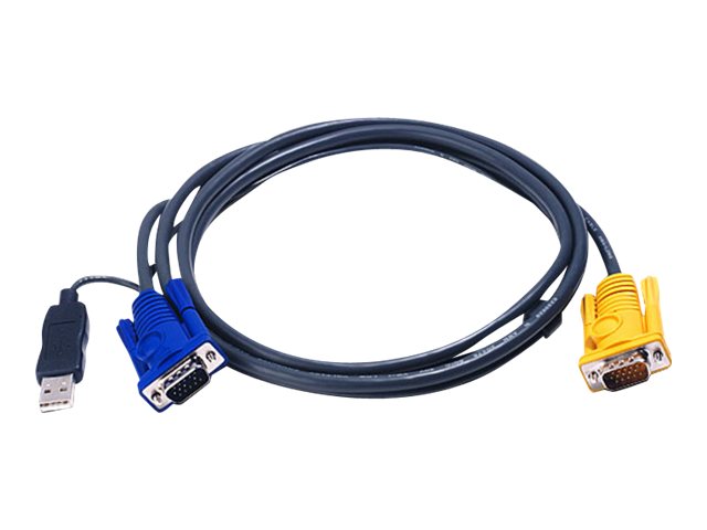 Aten - 1.8M USB KVM Cable with 3 in 1 SPHD and built-in PS/2 to USB converter - 2L-5202UP