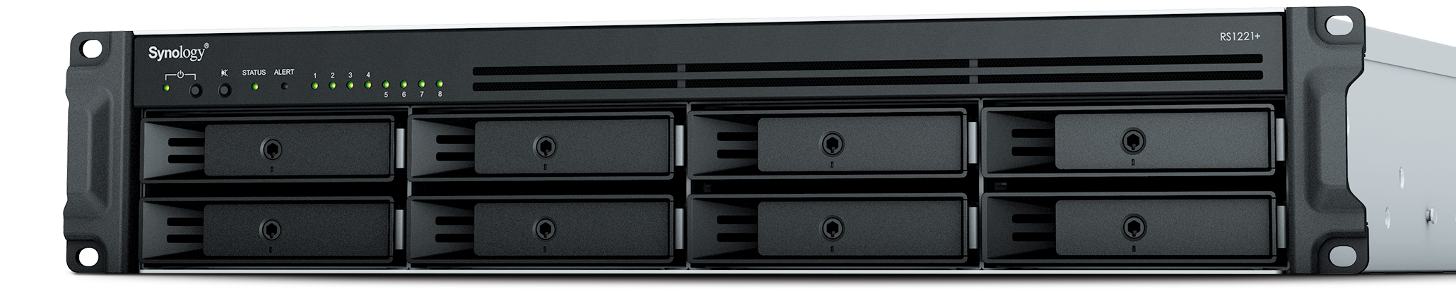 Synology - RS1221RP+ - Up to 8 HDD/SSD Hot-Swap - AMD Ryzen - Ryzen V1500B - Processor frequency 2.2 GHz - 4 GB - DDR4