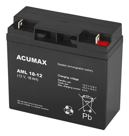 BATTERY 12V 18AH VRLA/AM18-12 ACUMAX EMU