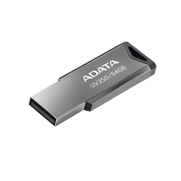 ADATA - USB Flash Drive - UV250 - 64 GB - USB 2.0 - Silver