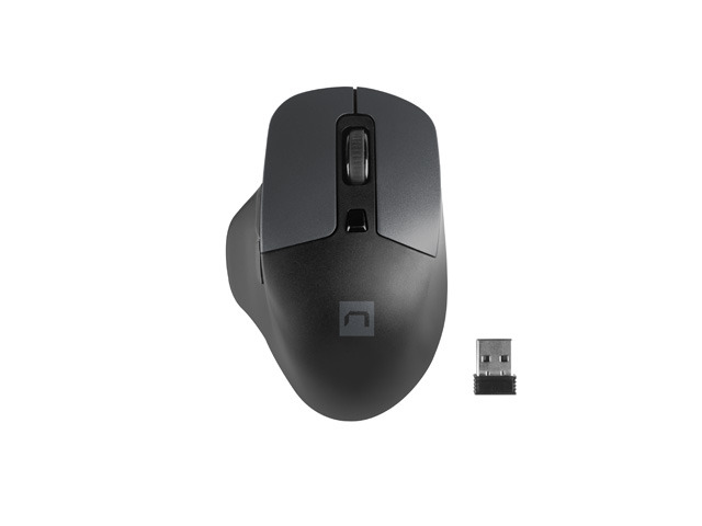 Natec Mouse, BlackBird 2, Silent, Wireless, 1600 DPI, Optical, Black - Natec - Mouse - Optical - Wireless - Black/Gray