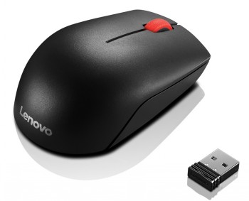 Lenovo - Mouse - Essential Compact - Standard - Wireless - Black