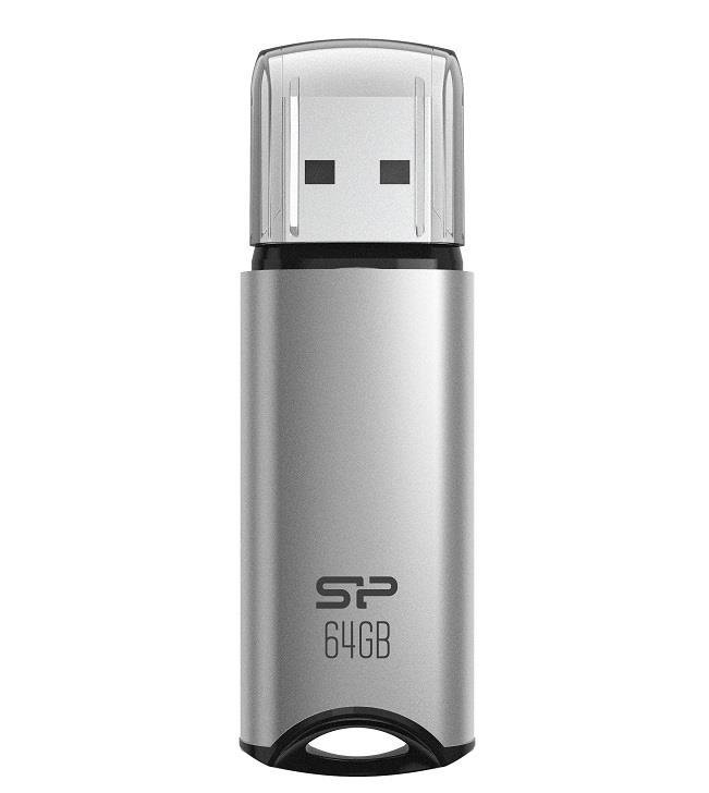 Silicon Power - USB Flash Drive - Marvel Series M02 - 64 GB - Type-A USB 3.2 Gen 1 - Silver