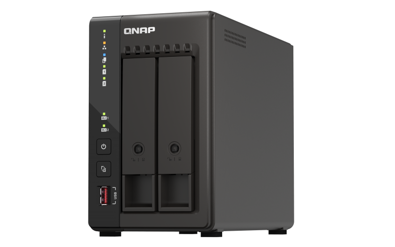 QNAP - 2-Bay desktop NAS - TS-253E-8G - Intel Celeron - J6412 4-core - Processor frequency 2.6 GHz - 8 GB