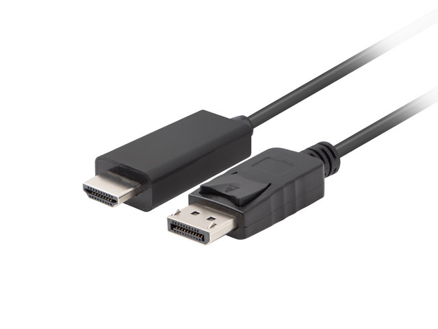 Lanberg - DisplayPort to HDMI Cable - CA-DPHD-11CC-0050-BK - DisplayPort Male - HDMI Male - DP to HDMI - 3 m