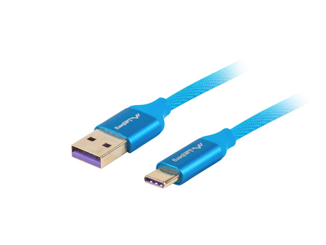 Lanberg - Cable - CA-USBO-21CU-0010-BL - USB-A to USB-C