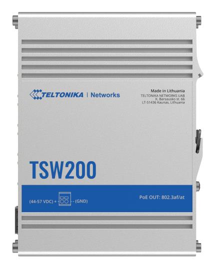 Switch|TELTONIKA|TSW2000000B0|PoE ports 8|240 Watts|TSW200