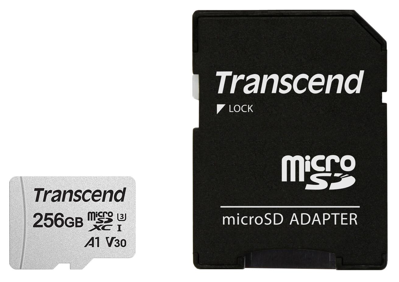 MEMORY MICRO SDXC 256GB W/ADAP/C10 TS256GUSD300S-A TRANSCEND