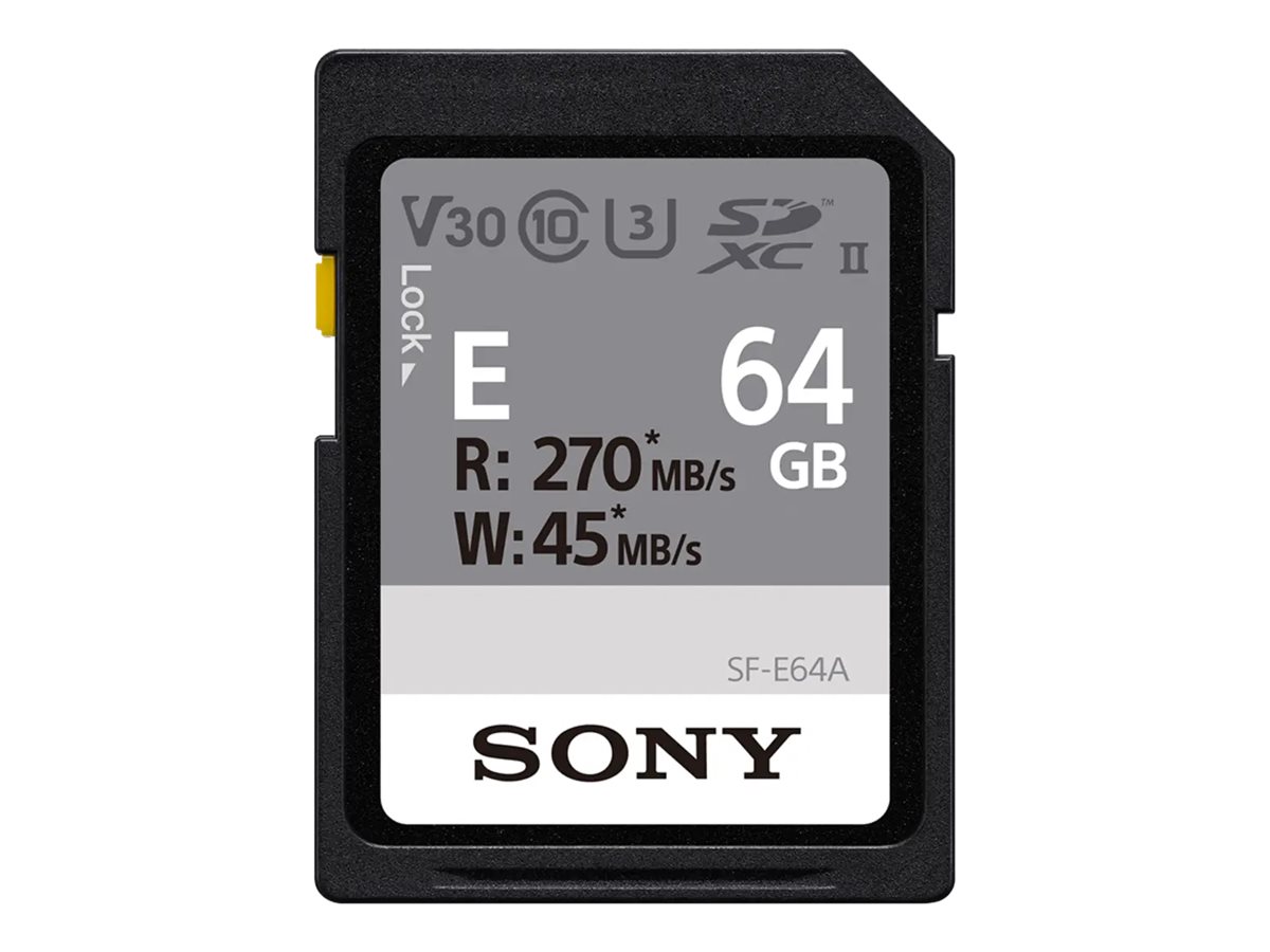 Sony - UHS-II Memory Card - SF-E SDXC Class10 - 64 GB - SDXC Memory Card - Flash memory class U3, V30