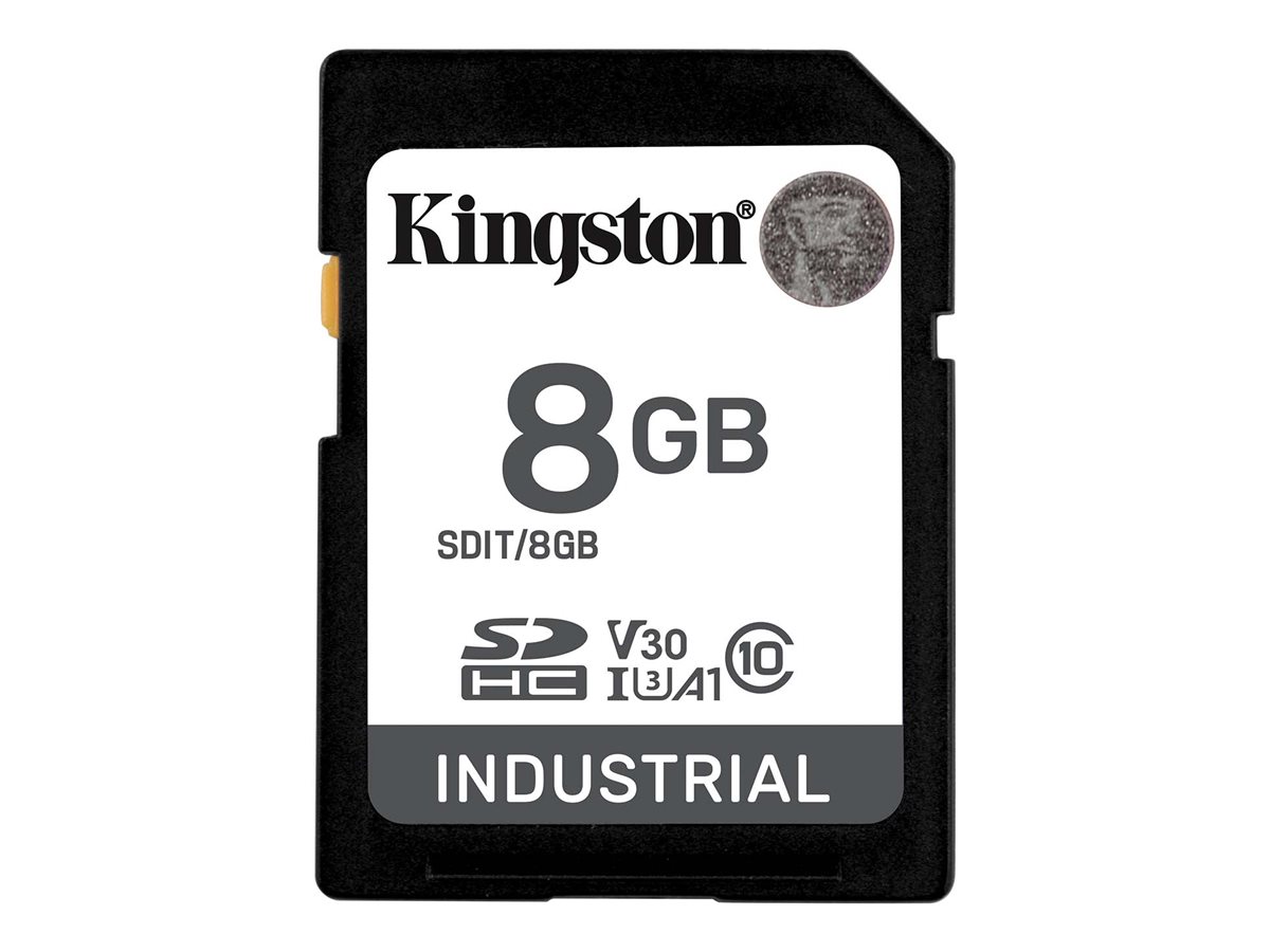 Kingston - SDHC SD - Flash Memory Card - 8 GB - Black