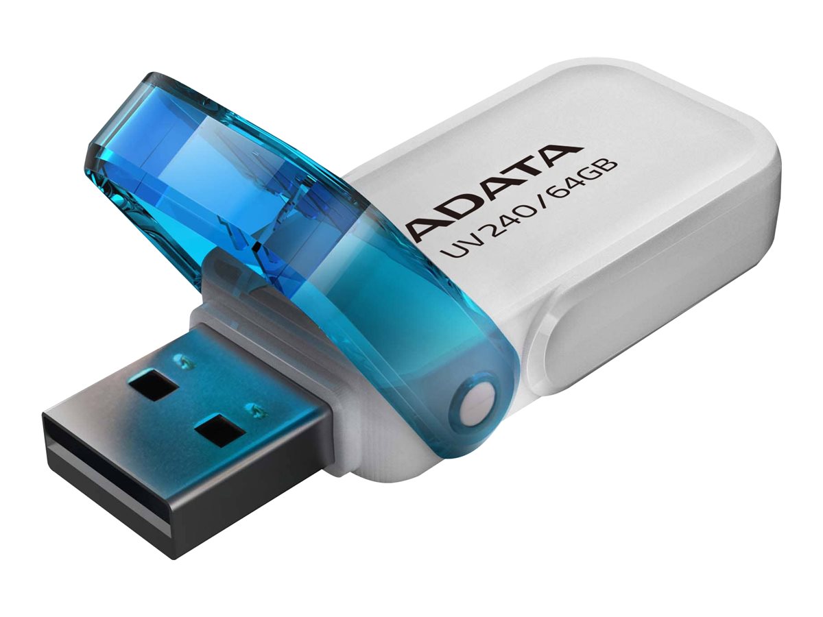 ADATA - USB Flash Drive - UV240 - 64 GB - USB 2.0 - White