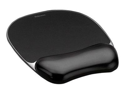 Fellowes - Mouse pad with wrist support CRYSTAL - Mouse pad with wrist pillow - 202 x 235 x 25  mm - Black