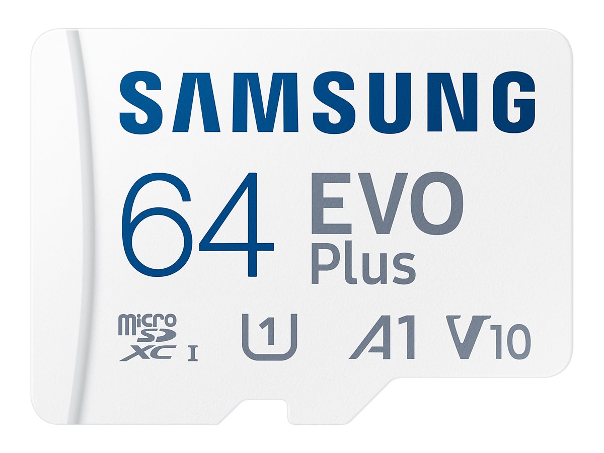 Samsung - MicroSD Card - EVO Plus - 64 GB - microSDXC Memory Card - Flash memory class U1, V10, A1