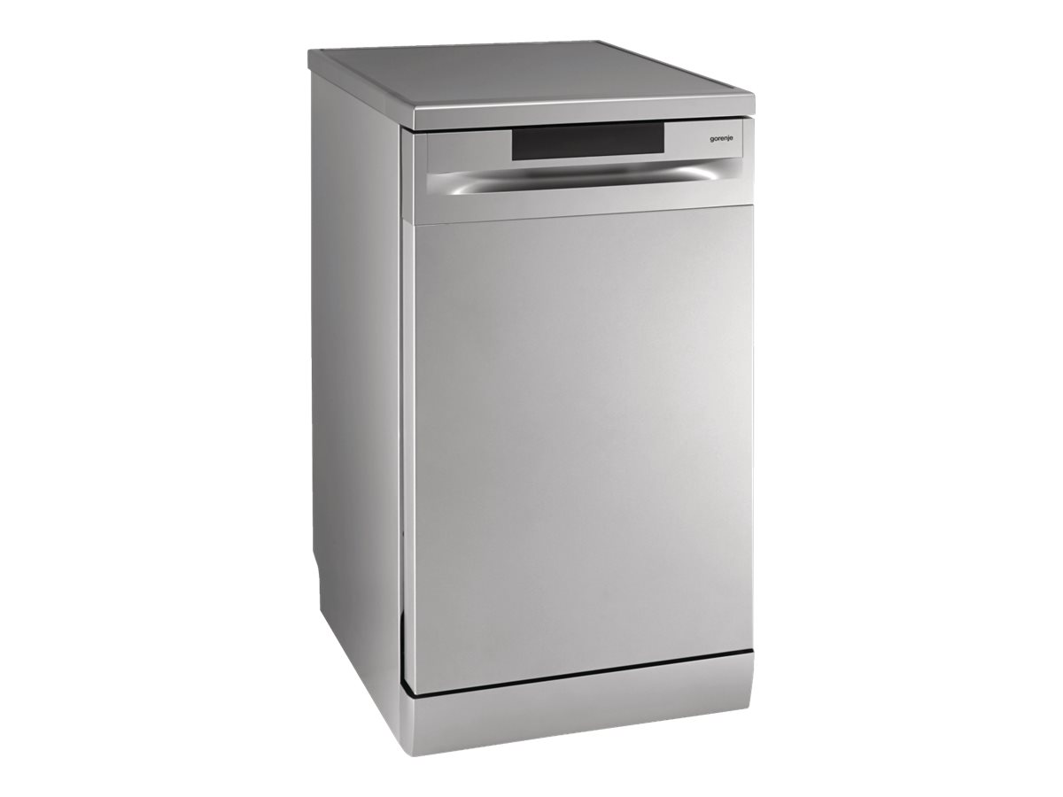Gorenje Dishwasher - GS520E15S - Free standing - Width 45 cm - Number of place settings 9 - Number of programs 5 - Energy efficiency class E - Display - AquaStop function - Grey