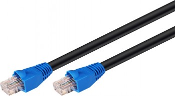 Goobay - CAT 6 Outdoor-patch cable, U/UTP - 94393 - Black RJ45 male (8P8C) - RJ45 male (8P8C)