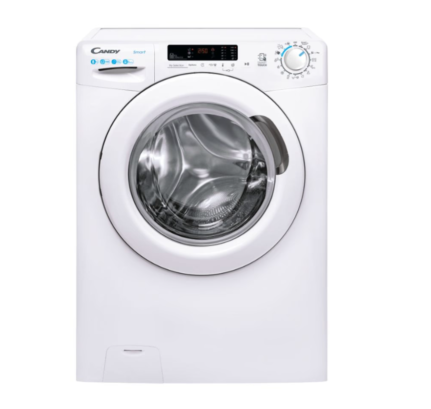 Candy - Washing Machine - CS1482DW4/1-S - Energy efficiency class B - Front loading - Washing capacity 8 kg - 1400 RPM - Depth 53 cm - Width 60 cm - Display - LCD - White