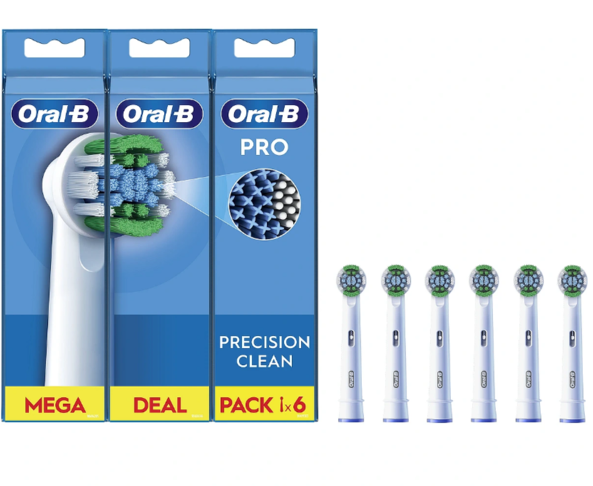Oral-B - Precision Clean Brush Set - EB20RX-6 - Heads - For adults - Number of brush heads included 6 - White