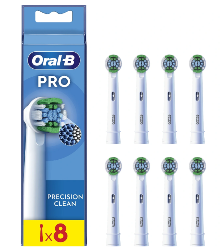 Oral-B - Precision Clean Brush Set - EB20RX-8 - Heads - For adults - Number of brush heads included 8 - White
