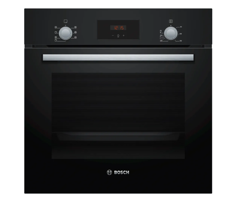 Bosch - Oven - HBF133BA0 - 66 L - Electric - EcoClean - Knobs - Height 59.5 cm - Width 59.4 cm - Black