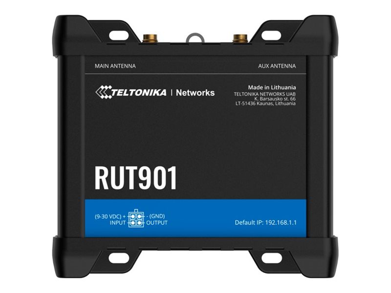LTE CAT 4 Router - RUT901 - 802.11n - 10/100 Mbit/s - Ethernet LAN (RJ-45) ports 4 - Mesh Support No - MU-MiMO No - 4G