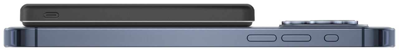 Goobay Magnetic Wireless Power Bank - 70182 - 5000 mAh - USB-C - Black