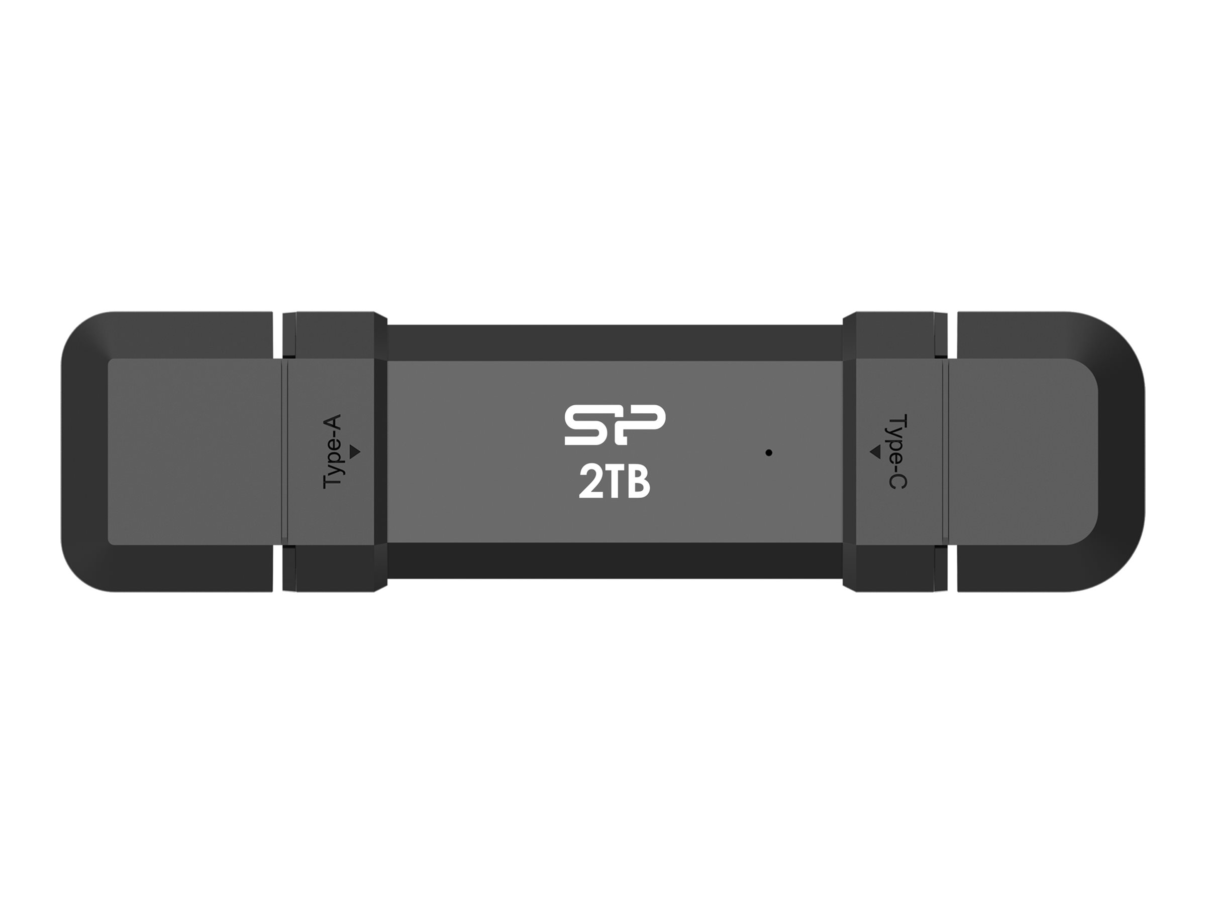 Silicon Power Portable External SSD - DS72 - 500 GB - USB Type-A/USB Type-C 3.2 Gen 2 - Black