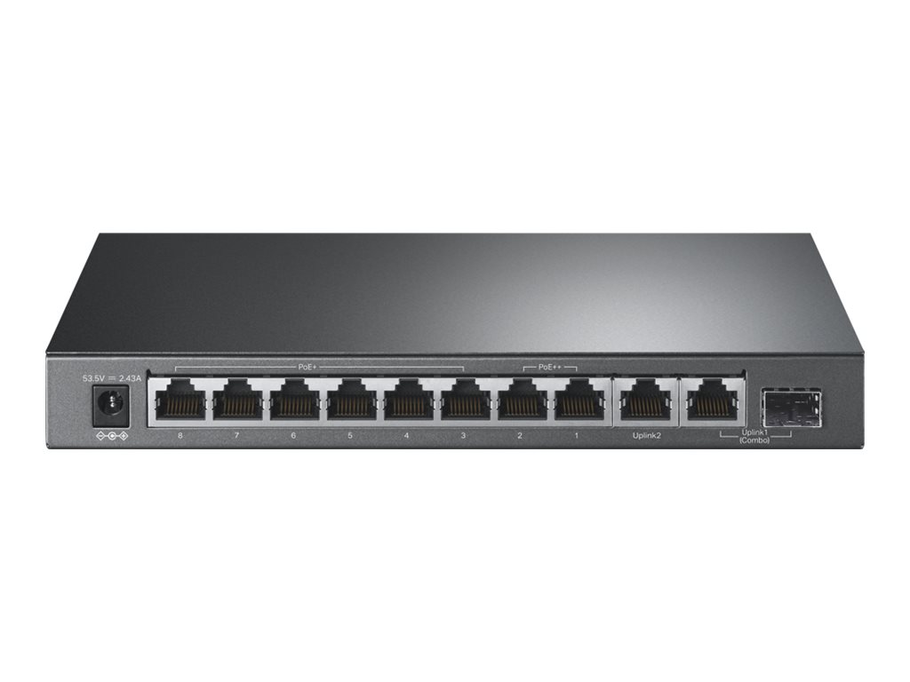 TP-LINK - 10-Port Gigabit Desktop Switch with 6-Port PoE+ and 2-Port PoE++ - TL-SG1210PP - Unmanaged - Desktop