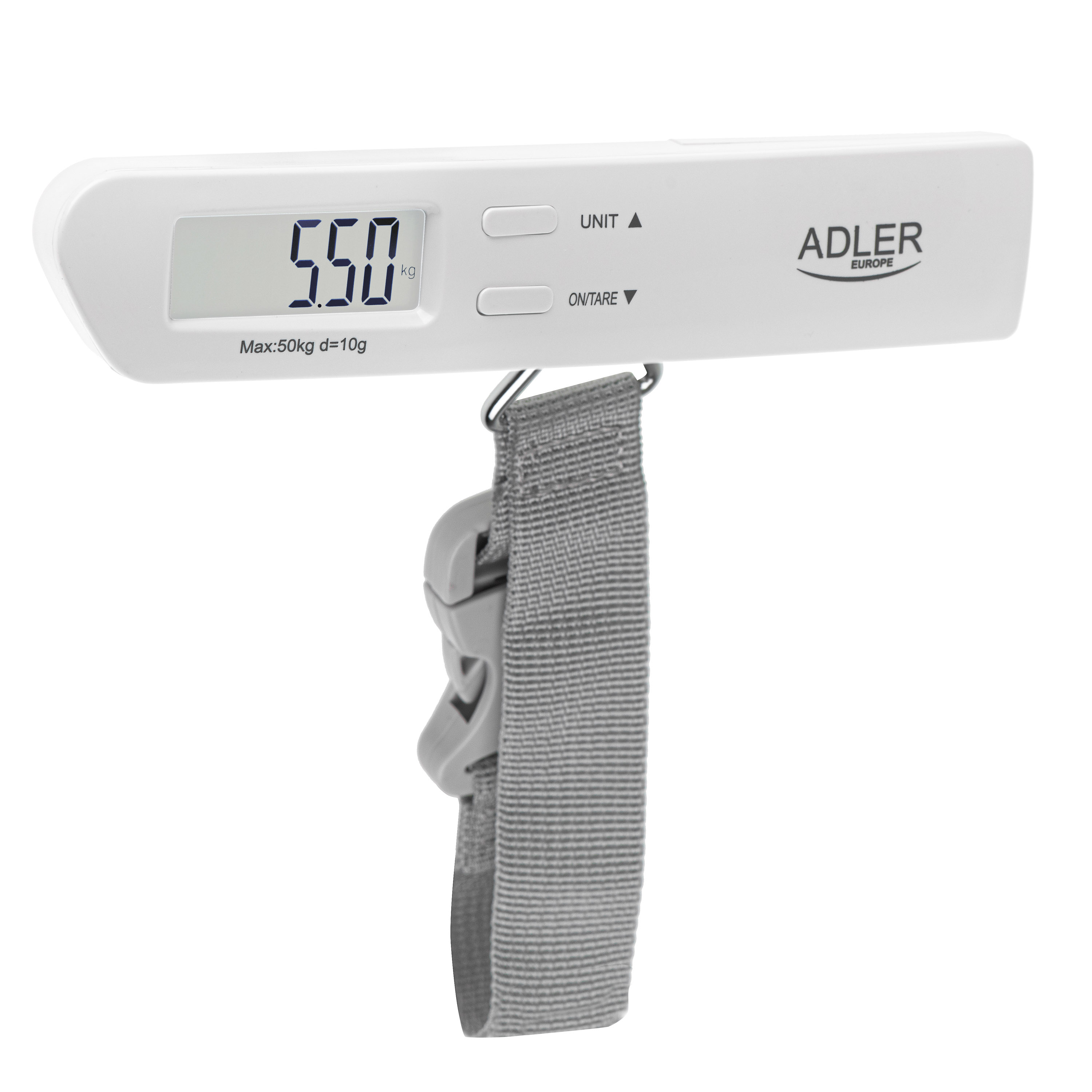 Adler - Travel Luggage Scale - AD 8191 - Maximum weight (capacity) 50 kg - Accuracy 10 g - Grey