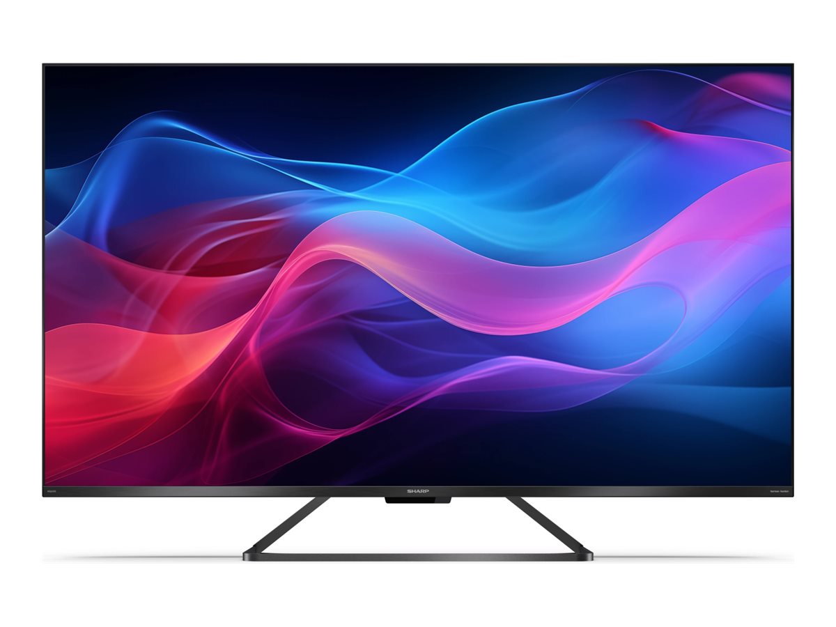 Sharp 50GR8265E 50" (126cm) 4K Ultra HD QLED Smart Google Frameless TV, 144Hz, Dolby Vision IQ, Dolby Atmos, Harman/Kardon - Sharp 50GR8265E - 50" - Smart TV - Google TV - 4K Ultra HD