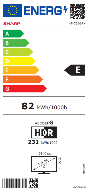 Sharp 65GR8265E - 65 - Smart TV - Google TV - UHD