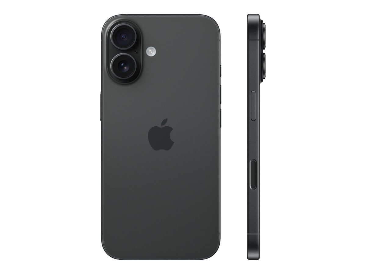 Apple - iPhone 16 - Black - 6.1 " - Super Retina XDR - 2556 x 1179 pixels - A18 - Internal RAM 8 GB - 128 GB - Dual SIM - 4G - 5G - Main camera resolution 48+12 MP - Secondary camera resolution 12 MP - iOS - 18