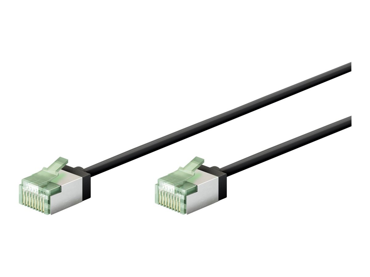Goobay 74350 Ultra-Flexible CAT 8.1 Patch Cable, Slim, U/FTP, 0.15 m, Black - Goobay