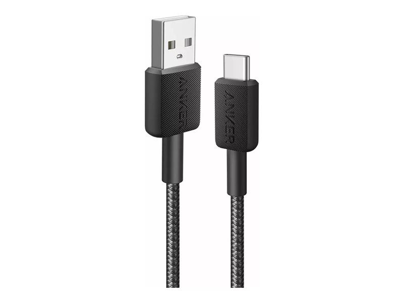 Anker - 322 Nylon Cable, Black - A81H6G11 - USB-A to USB-C