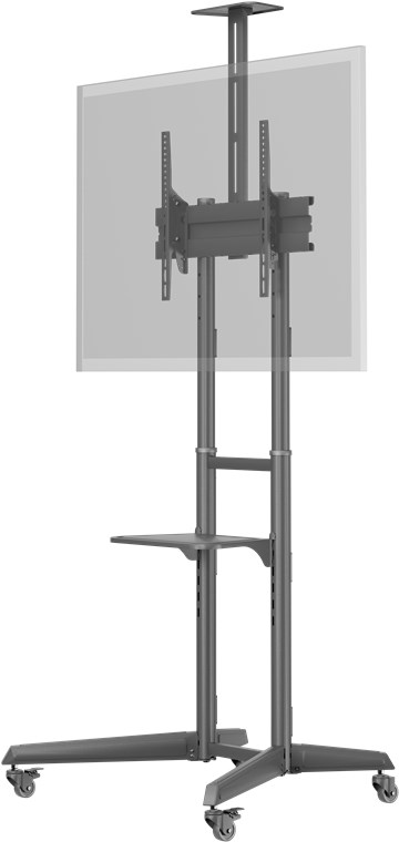 Goobay Floor stand - 59508 TV Presentation Stand Pro (Size L) - Adjustable Height, Tilt - 37-70 " - Black