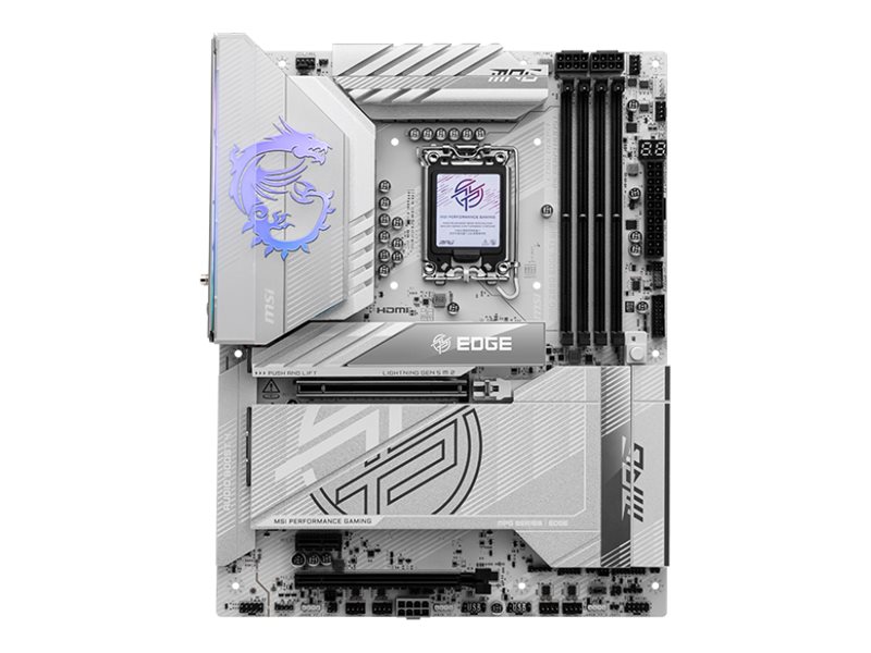 MSI MPG Z890 EDGE TI WIFI - Processor family Intel - Processor socket LGA1851 - Supported hard disk drive interfaces SATA, M.2 - Number of SATA connectors 4