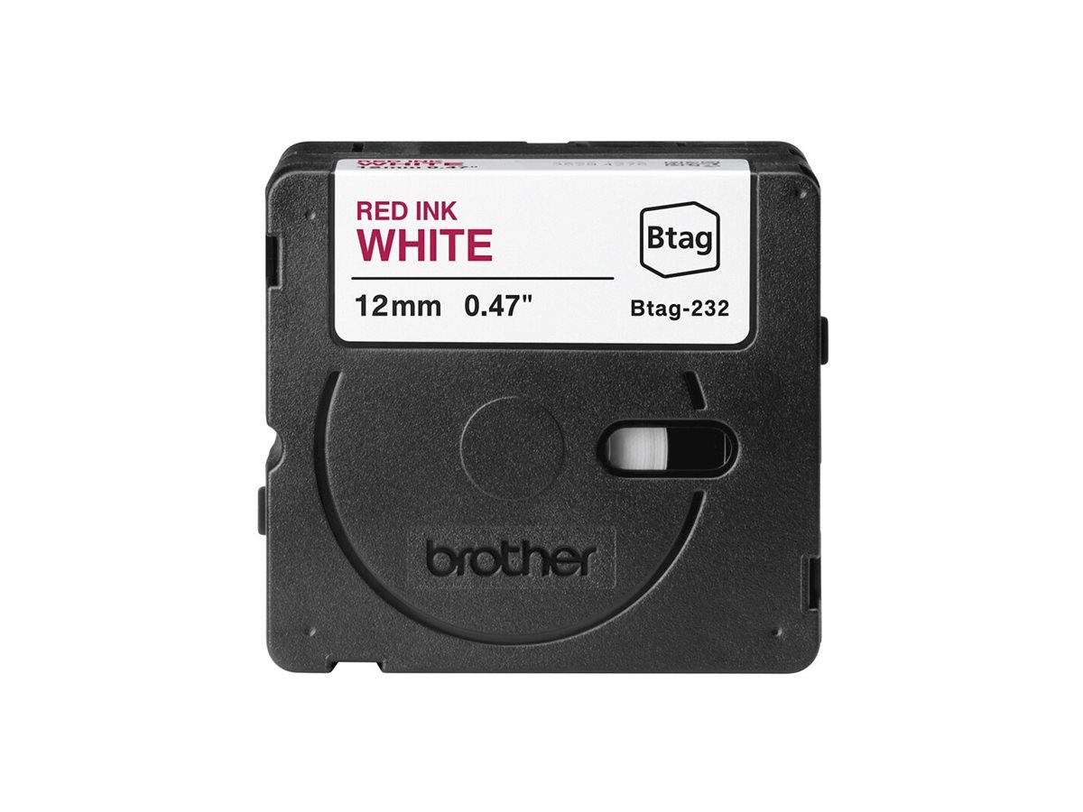 Brother BTAG-232 - Red on White - Btag