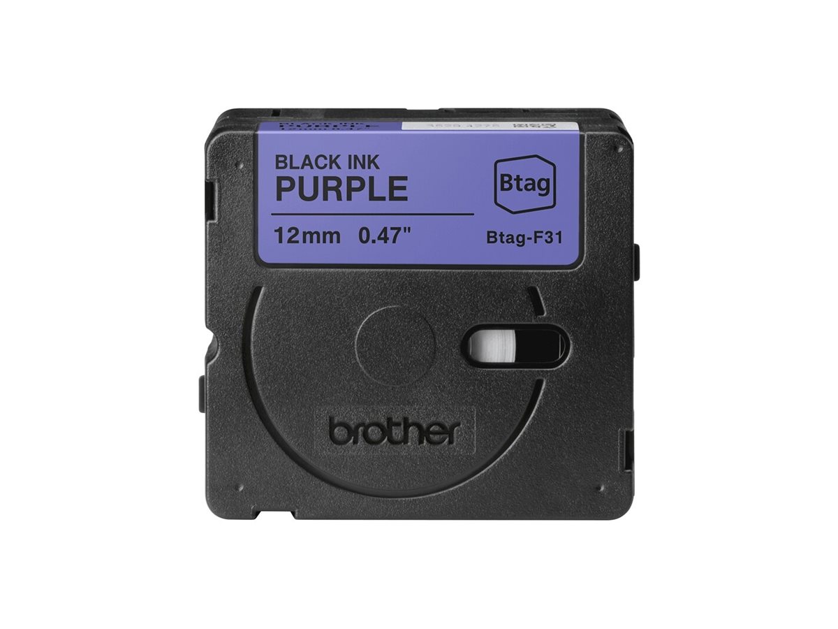 Brother BTAG-F31 - Black on Purple - Btag