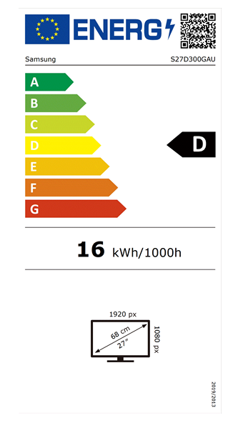 Samsung - LS27D300GAUXEN - 27 " - IPS - FHD - 100 Hz - 5 ms - 1920 x 1080 pixels - 250 cd/m² - HDMI ports quantity 1