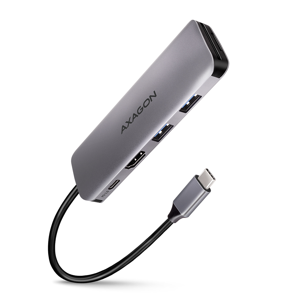 AXAGON SuperSpeed USB-C COMBO 5in1 Hub - HMC-5