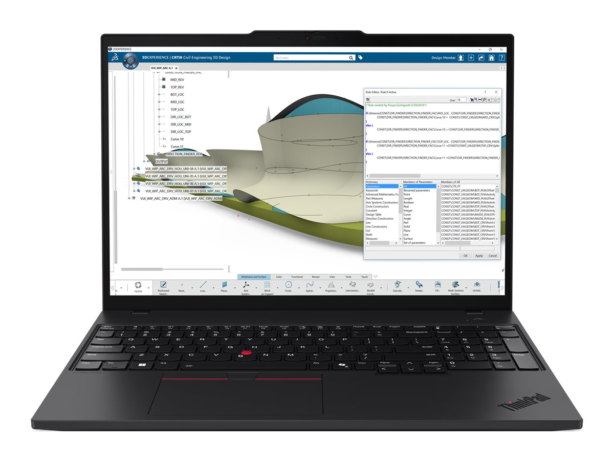 Lenovo ThinkPad P16s G4 AMD - Black - 16 " - IPS - WUXGA - 1920 x 1200 pixels - Anti-glare - AMD Ryzen AI 7 PRO - 350 - 32 GB - SO-DIMM DDR5 - Solid-state drive capacity 1000 GB - AMD Radeon 860M Graphics - Windows 11 Pro - 802.11be - Bluetooth version 5.