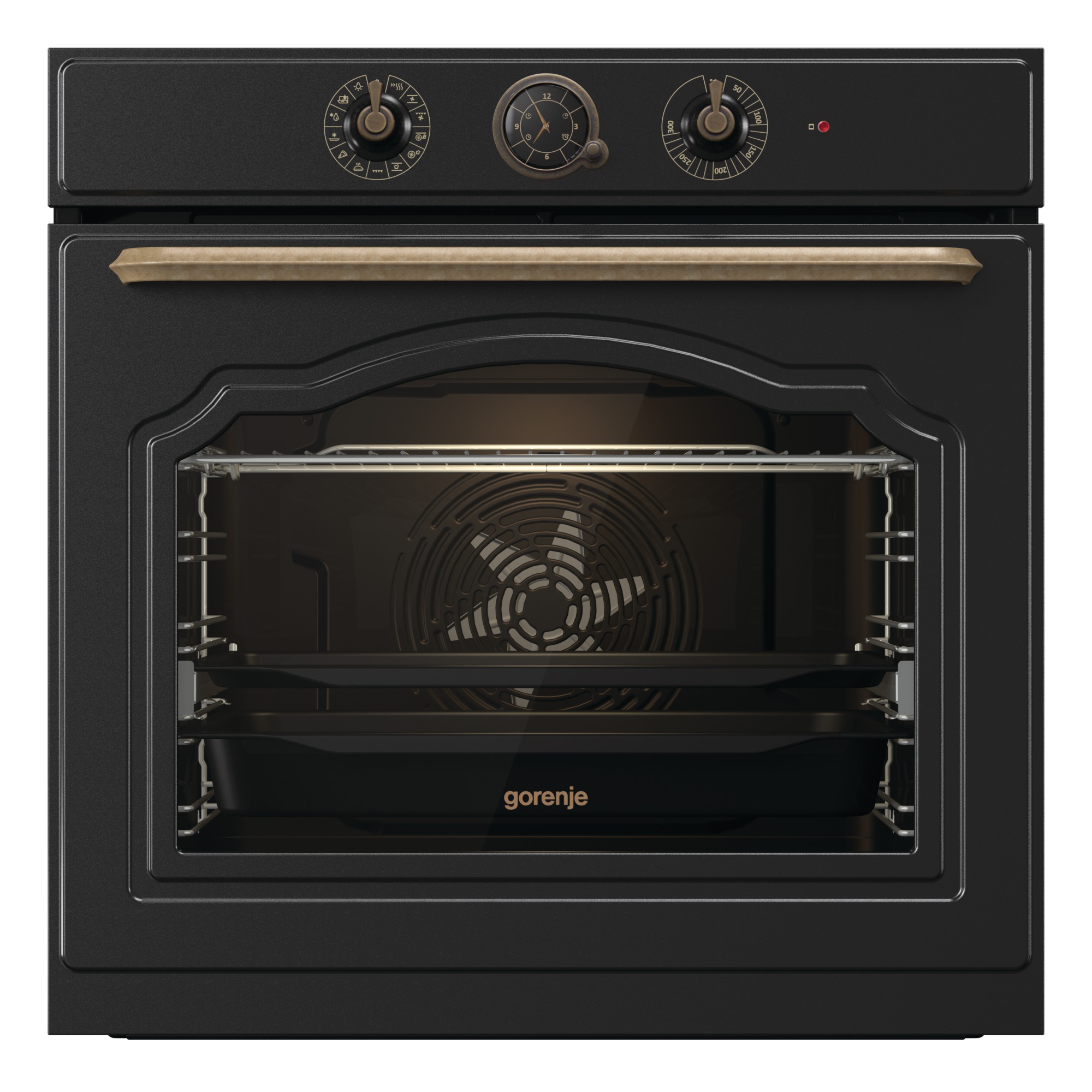 Gorenje Oven - BOS67372CLB - 77 L - Electric - AquaClean - Mechanical control - Steam function - Height 59.5 cm - Width 59.5 cm - Black